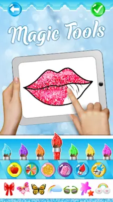 Glitter Lips with Makeup android App screenshot 0