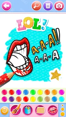 Glitter Lips with Makeup android App screenshot 2