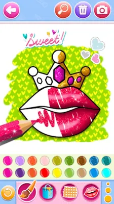 Glitter Lips with Makeup android App screenshot 6